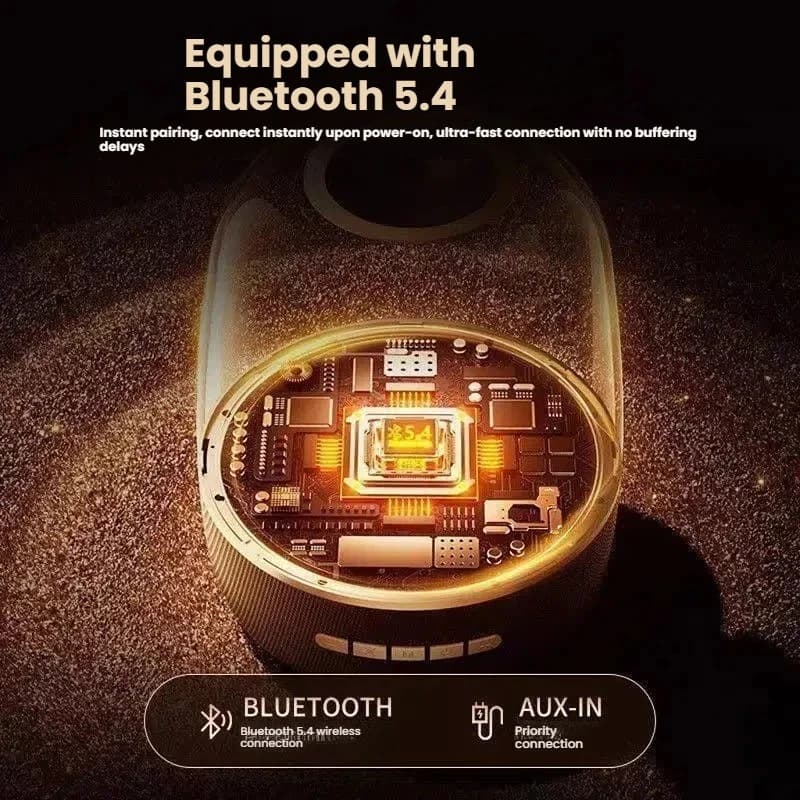 Bluetooth 5.3 HiFi Stereo Speaker Wireless Soundbar Subwoofer with Breathing Light Portable Home Theater Audio