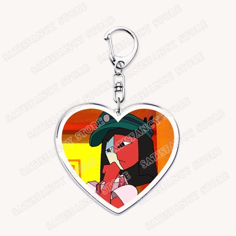 Hot Game Love Keychains for Accessories Bag Ena Dream BBQ Coral Glasses Taski Maiden Keyrings Jewelry Gamer Fans Gaming Gifts