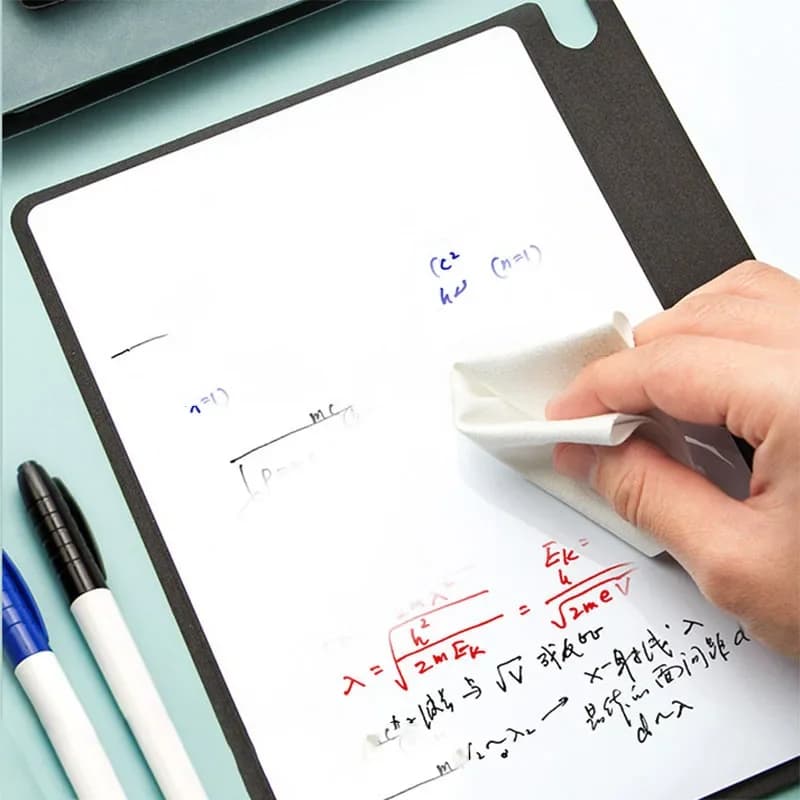 Office Supplies, Reusable Whiteboard Notebook Set with Pen, Eraser & Leather Wipe Cloth，Weekly Planner Notepad for Office Daily