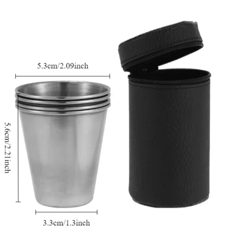 Stainless Steel Travel Cup Set 4-Piece