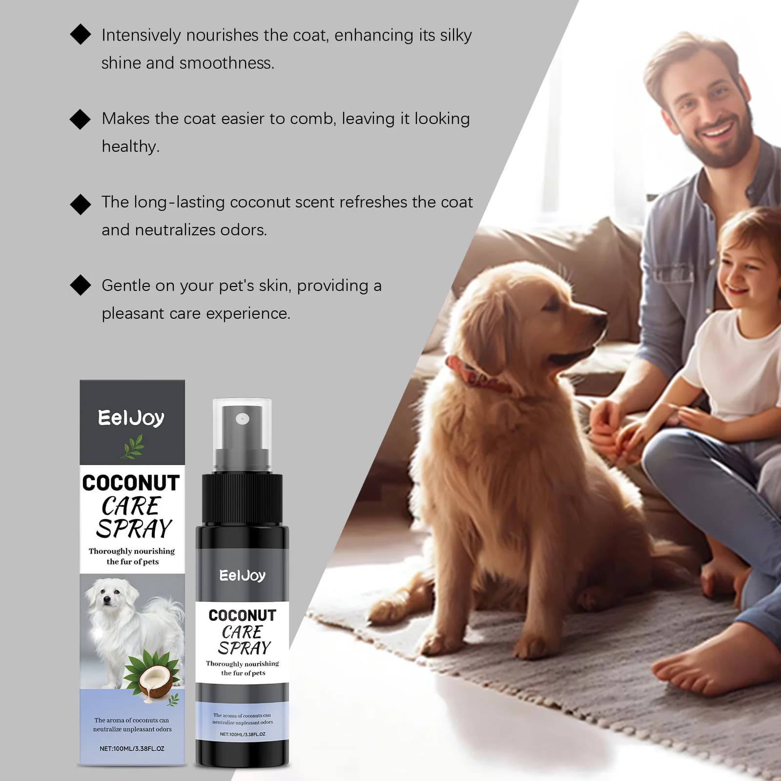 Pet Coconut Care Grooming Spray