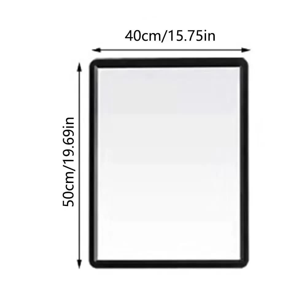 Rectangle Wall Mirror Black Metal Frame