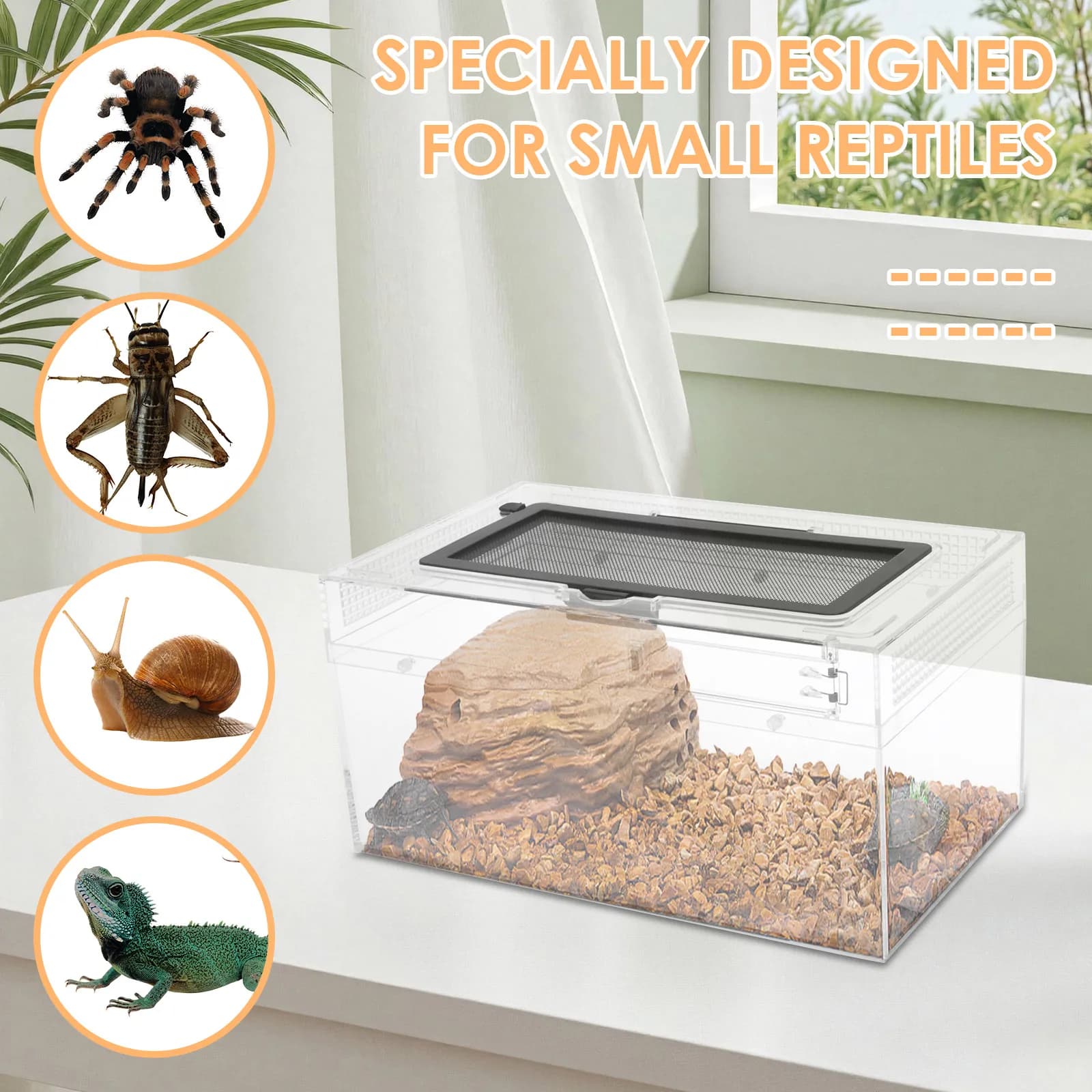 Reptile Terrarium Transparent Breeding Box Tank