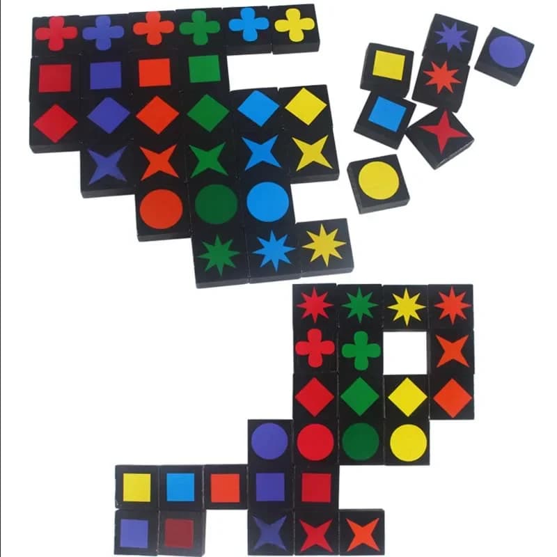 Hot Children's Educational Toys Qwirkle Wooden Chess Parent-child Interactive Games Kids Adult Hobbies Gifts Learning Toys Play