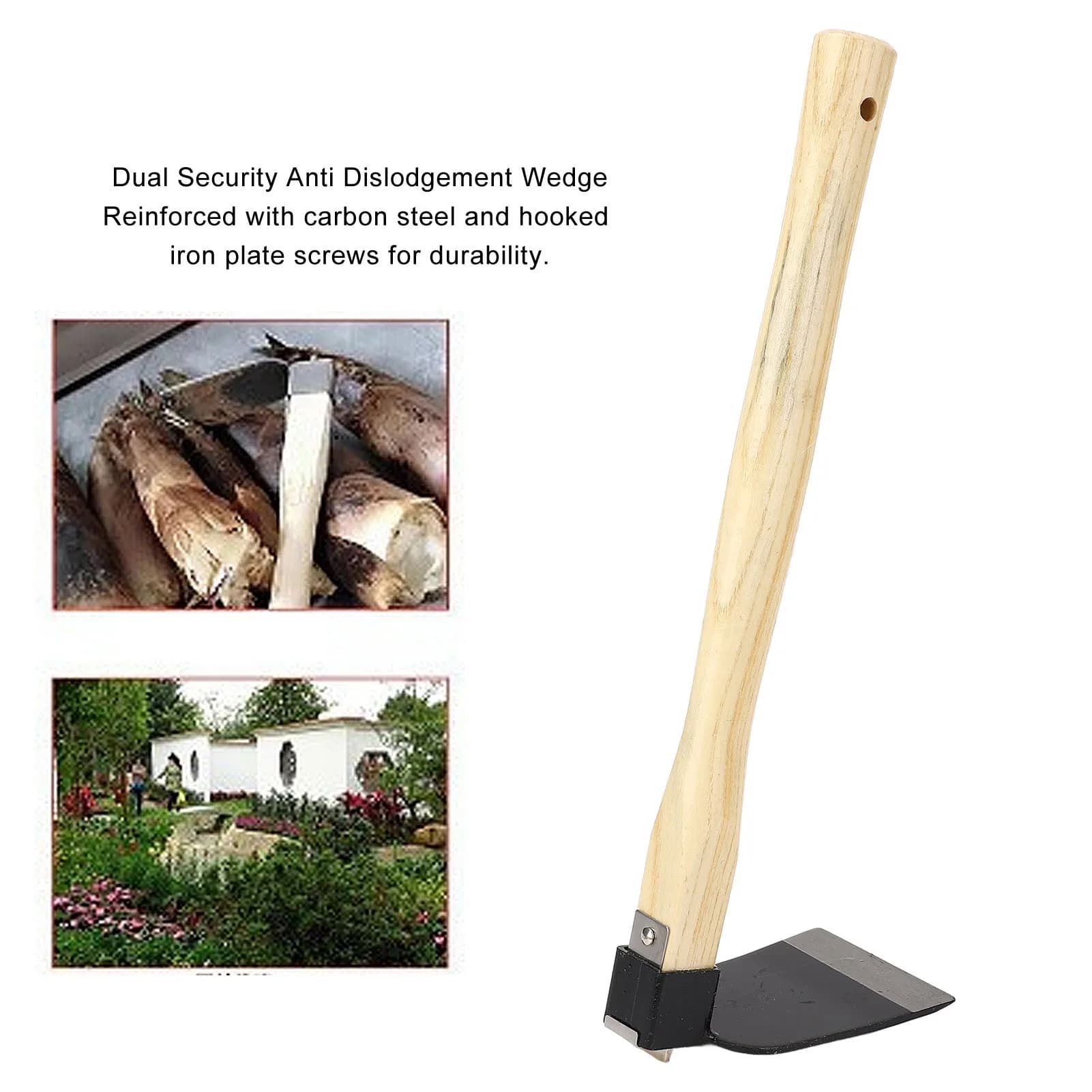 Ergonomic Garden Hand Hoe with Wooden Handle