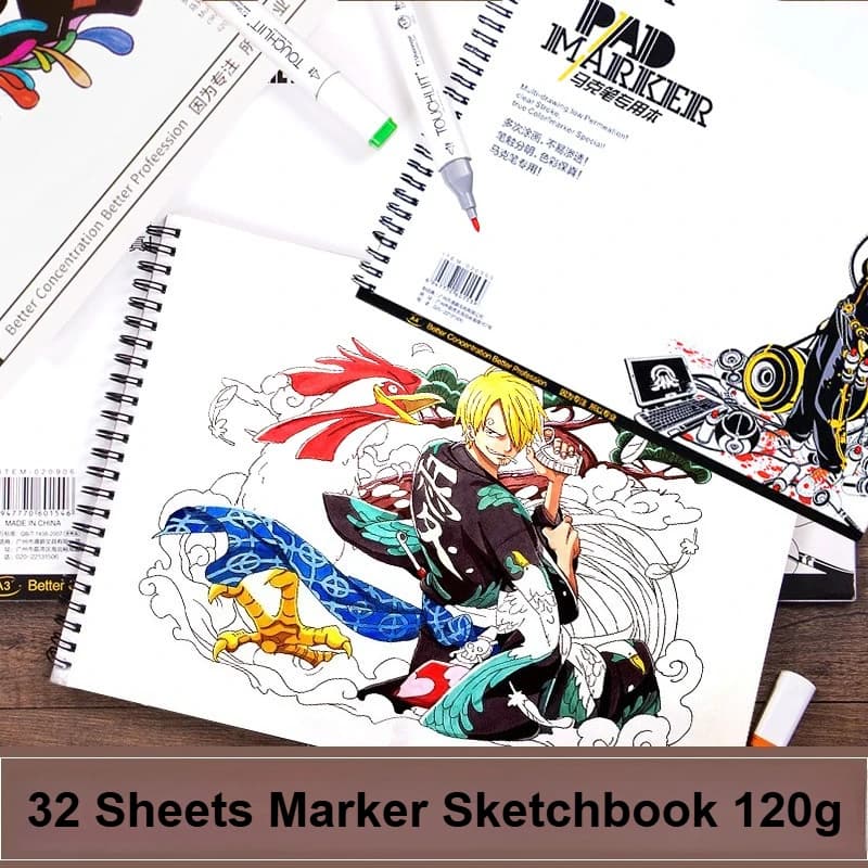 32 Sheet Marker and Pencil Sketchbook