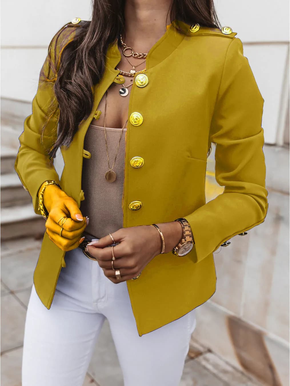 Women's Long-Sleeved Slim Fit Blazer