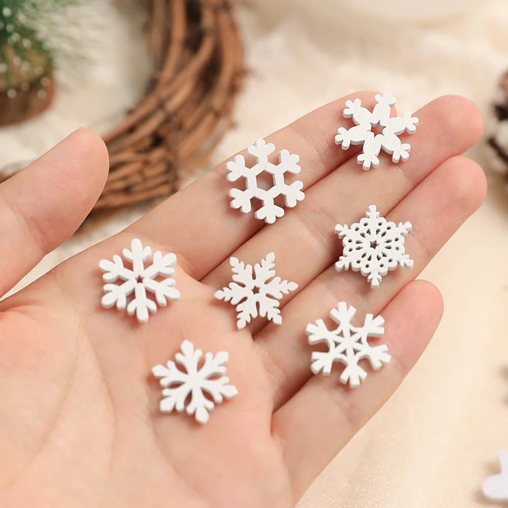 Wooden Snowflake Ornaments for Christmas