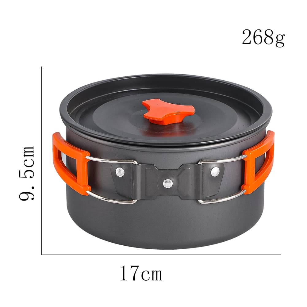 Camping Cookware Set with Folding Pot
