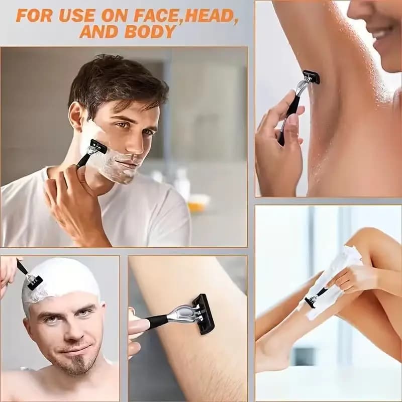 6 Blade Manual Razor for Men