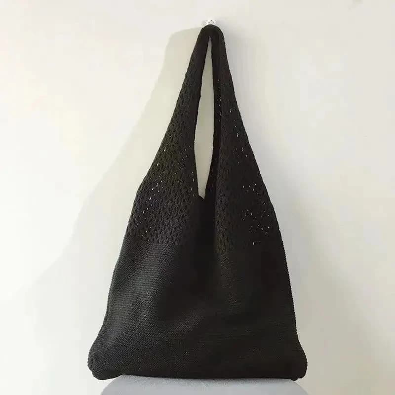 Knitted Handbags For Women Large Capacity Tote Bag Summer Beach Big Purse Casual Hollow Woven Shoulder Bags Female Pack
