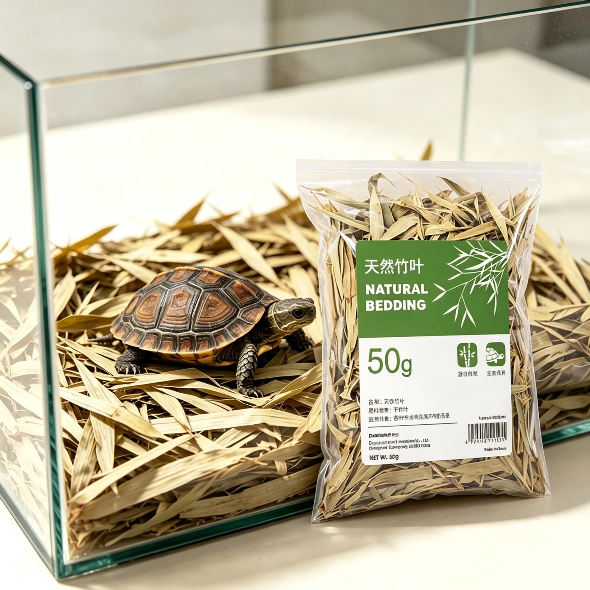 Natural Bamboo Leaf Bedding for Reptiles