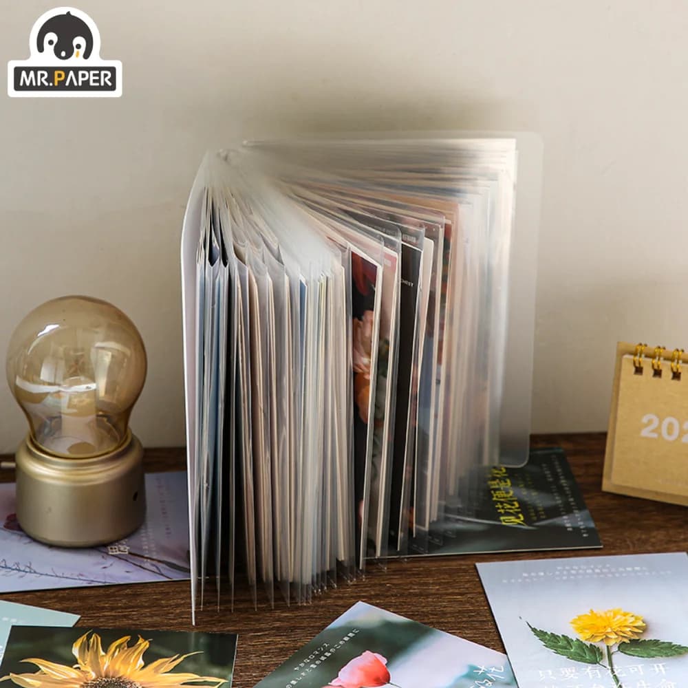 A6 Transparent PET Folder with 40 Pages