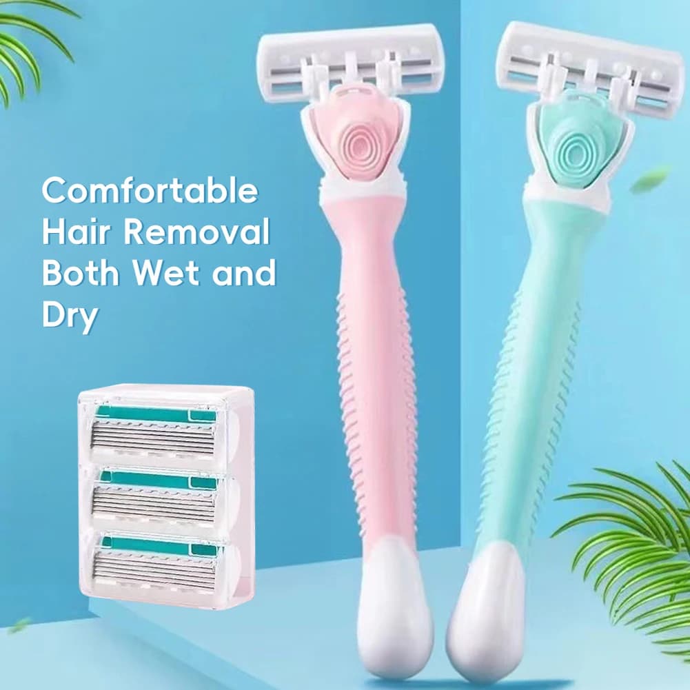 Women's Multi-Blade Razor With Replaceable Heads