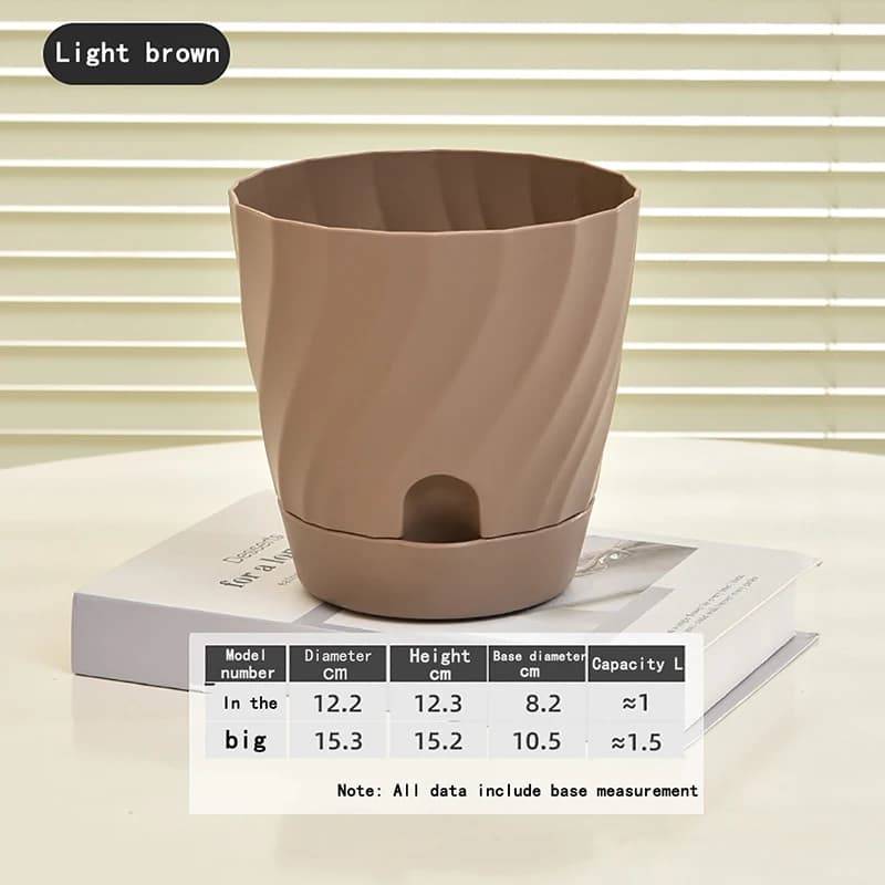 Plastic Flower Pot with Pedestal Base