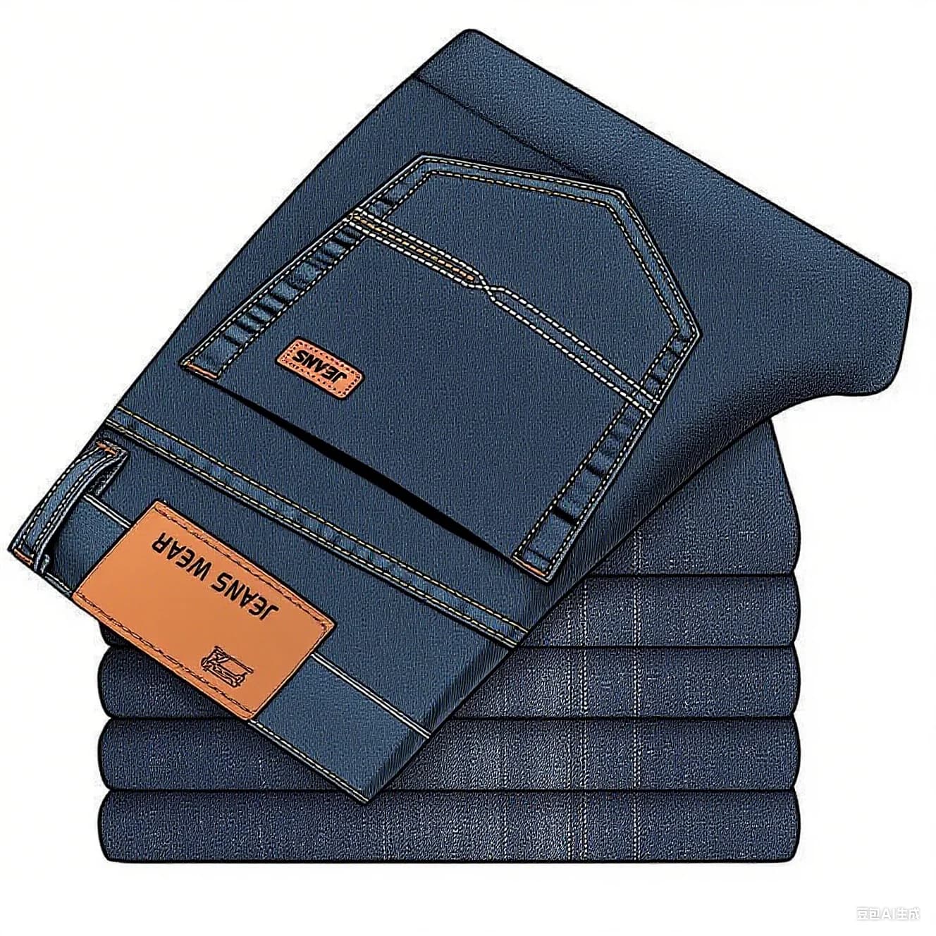 Men's Elastic Slim Fit Business Casual Jeans