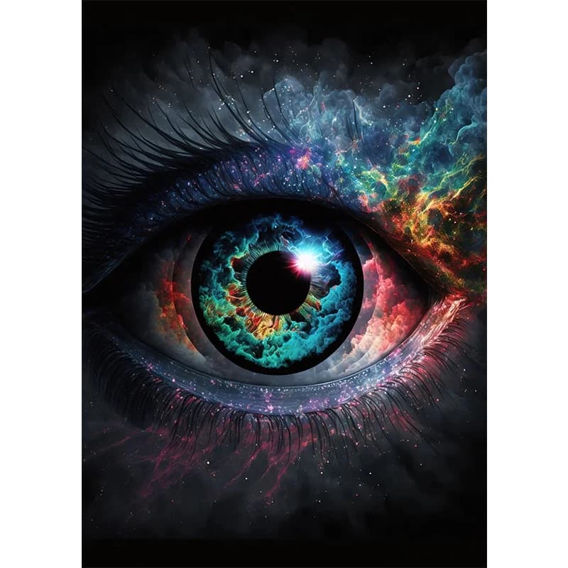 Abstract Eye Features Canvas Wall Art Print