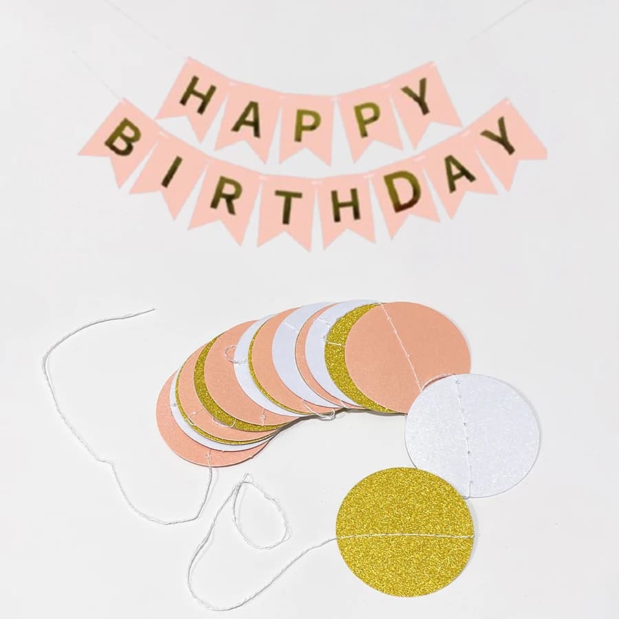 Pink Girl Birthday Party Decoration Set