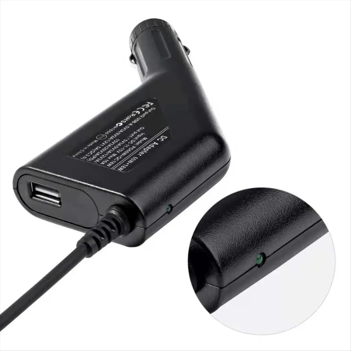 90W DC Laptop Car Charger 20V 4.5A