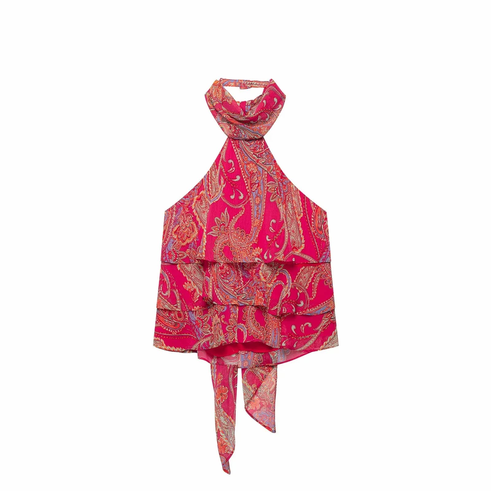 Women Vintage Fashion 2026 Autumn Red Print Suit Women Sexy Vest+ Sashes Draped Long Skirt Chic Bohemian Female Beach Sets