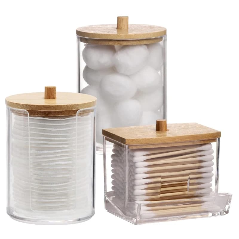 Bathroom Storage Jars with Lids Set