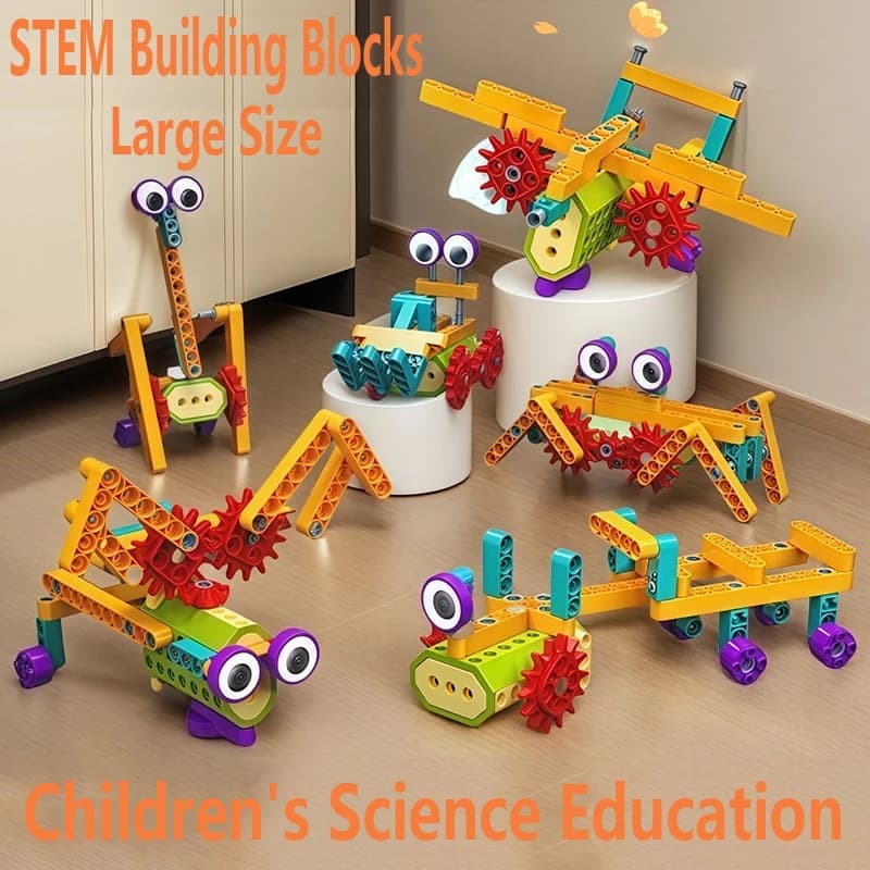Motorized Building Blocks Engineering Kit