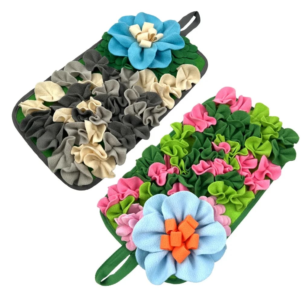 Small Animal Feeding Mat with Floral Design