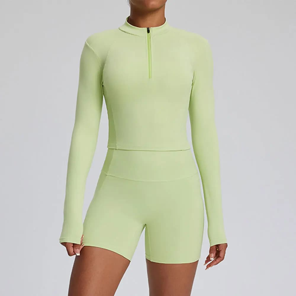 Yoga Set 2PCS Women Gym Long Sleeve Sportswear Workout Clothes Athletic Wear High Waist Bell-bottoms Fitness Bra Sports Suits