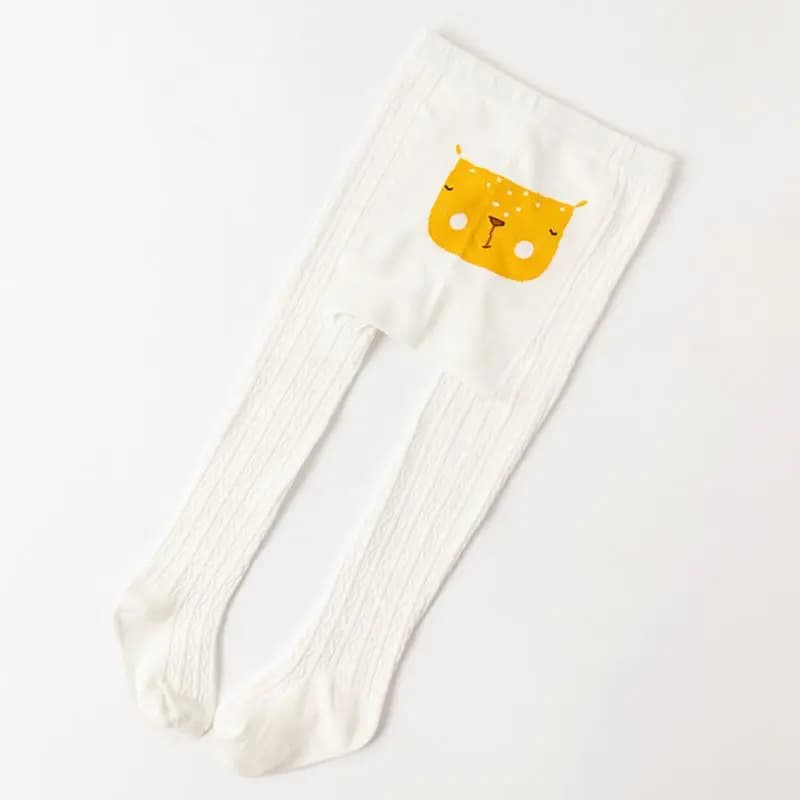 Baby Cotton Tights with Animal Patterns
