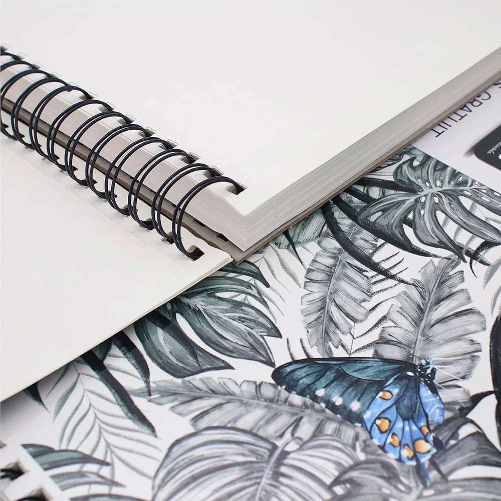 Professional Spiral Sketch Book, Hardback, 100 Sheets