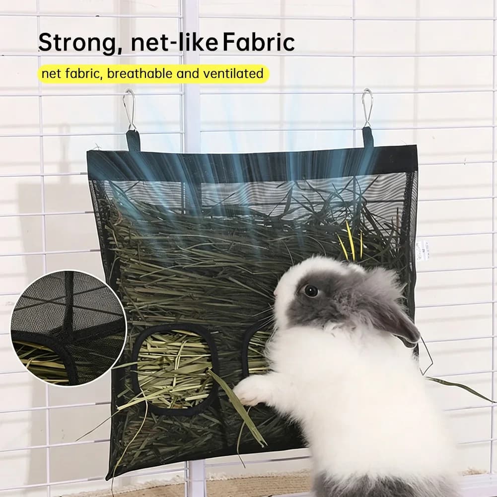 Transparent Hanging Hay Feeder Pouch