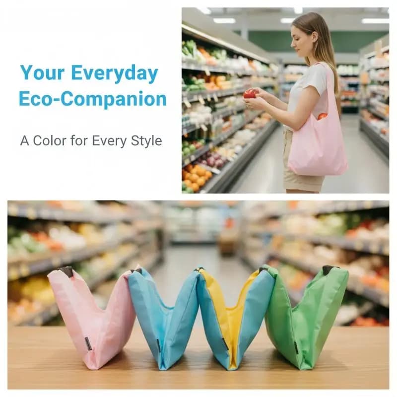 Reusable Foldable Canvas Shopping Tote