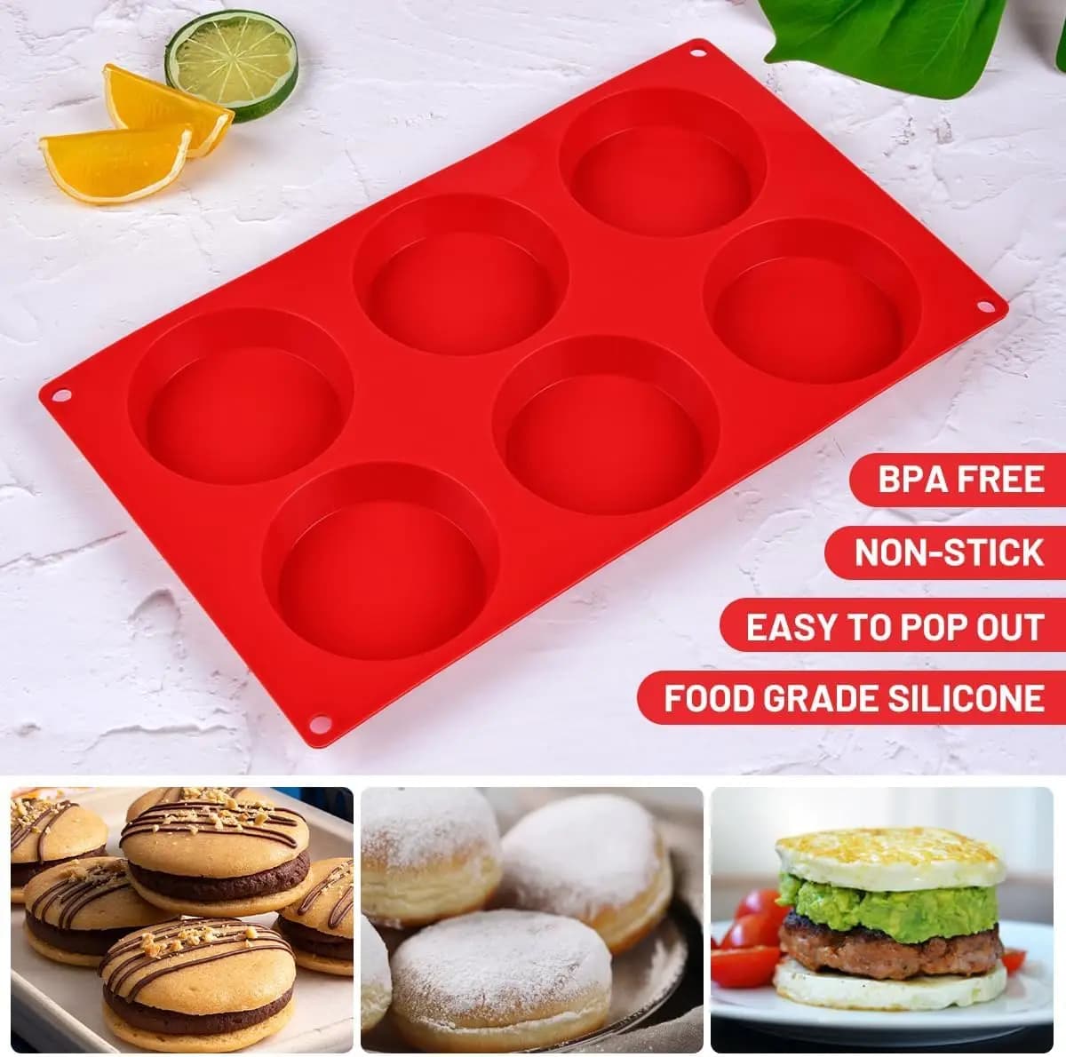 Silicone Egg Mold Pan for Breakfast Sandwiches