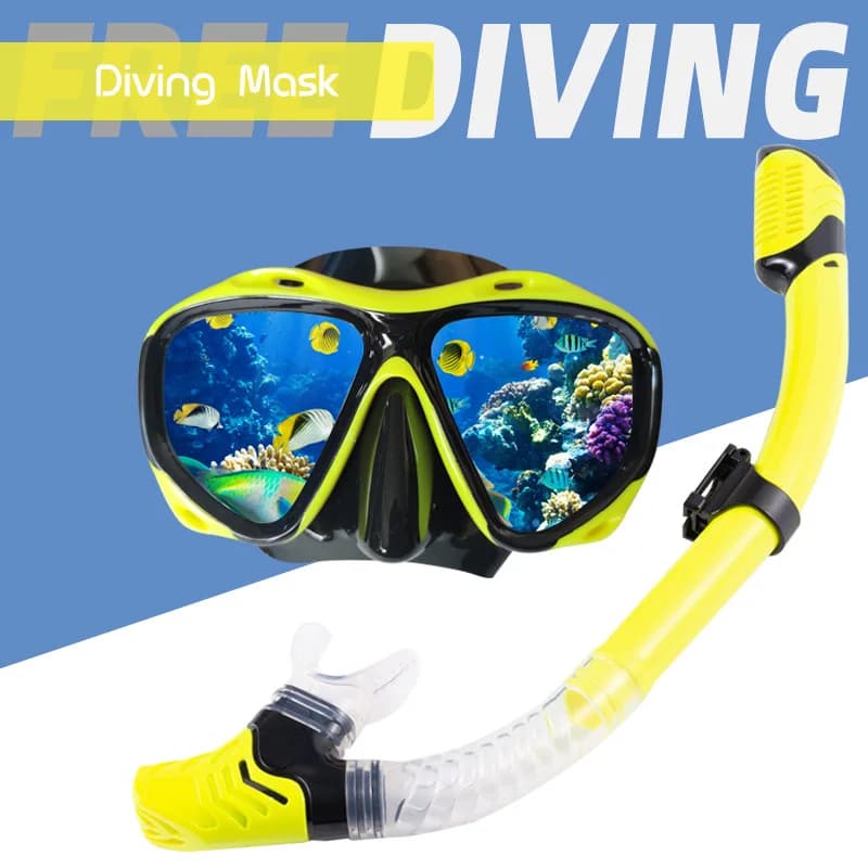 Professional Dry Snorkel Set with Anti-Fog Mask