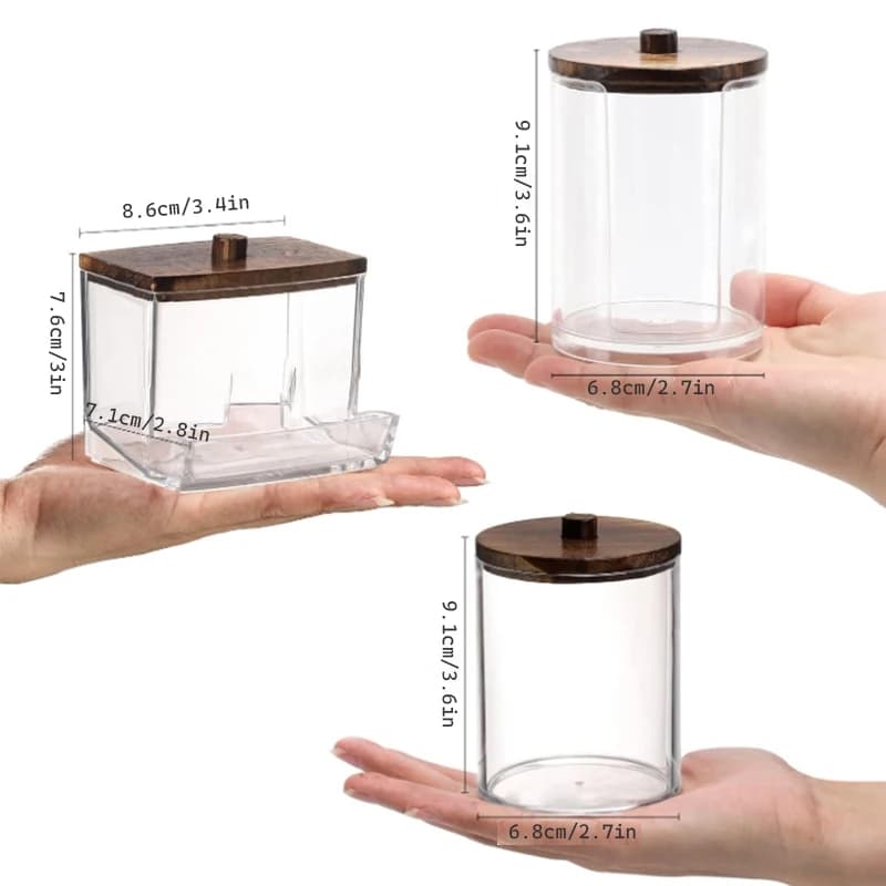 Bathroom Storage Jars with Lids Set