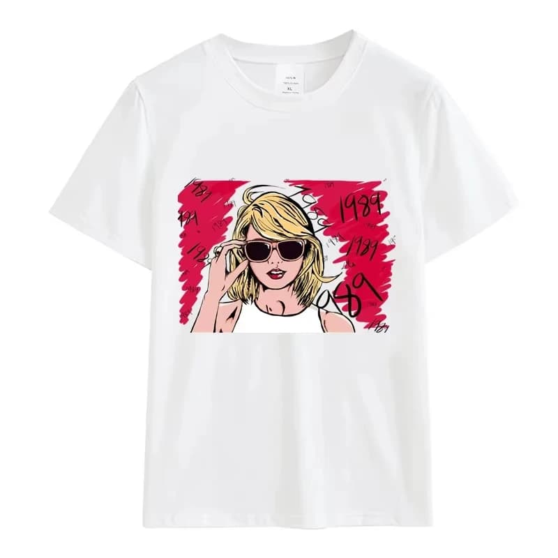 Women's T-Shirt 1989 Women Clothing Cotton Summer Fashion Letter Print Tops Tees Swift Fans Peripheral Female Y2K Streetwear Men