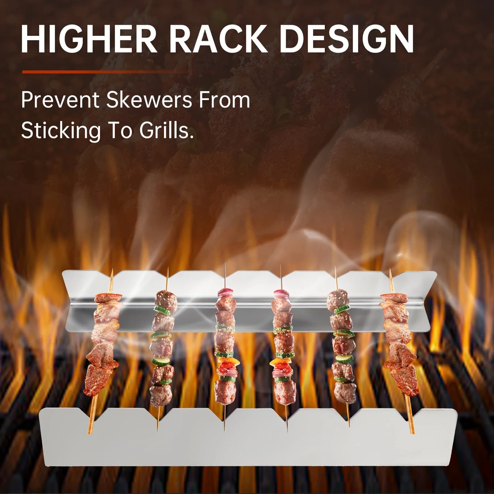 Stainless Steel Kebab Skewer Rack