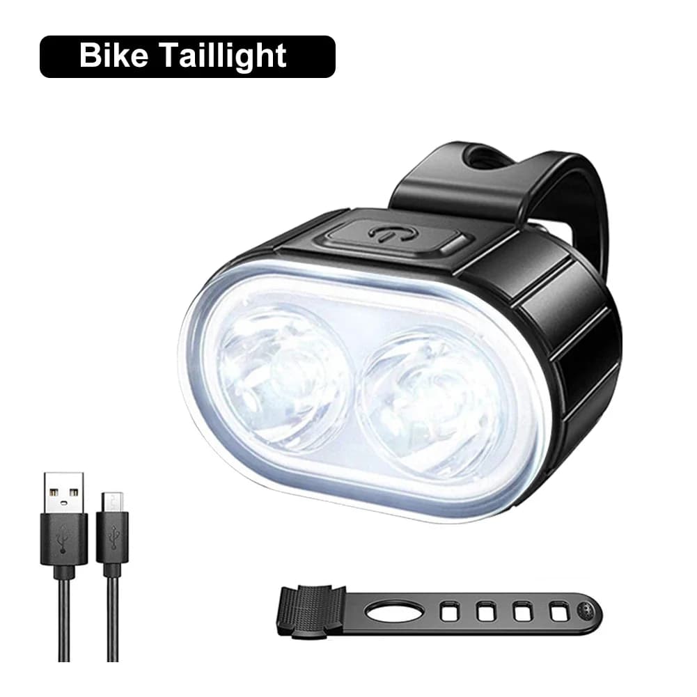 Cycling Bicycle USB Rechargeable LED Light Set
