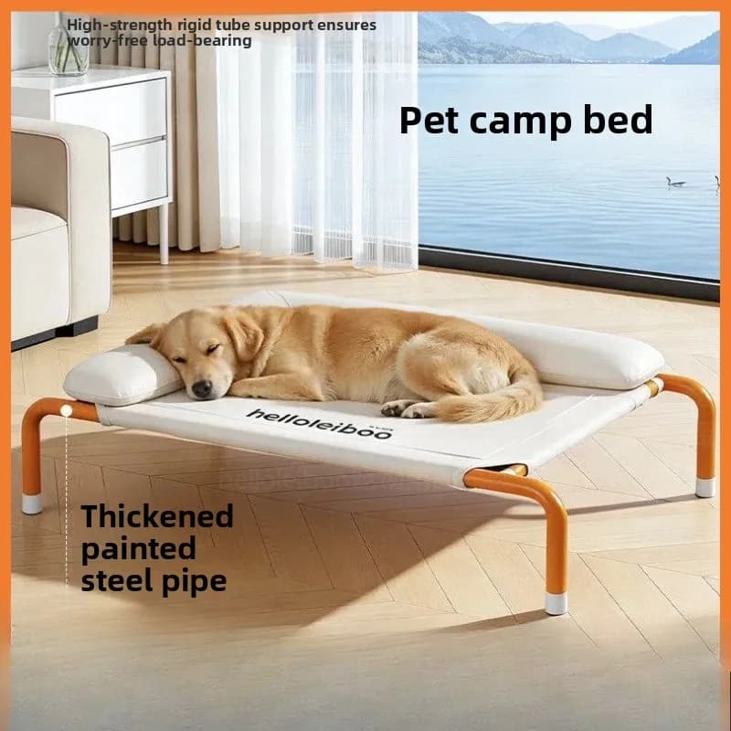 Elevated Dog Bed with Washable Cushion