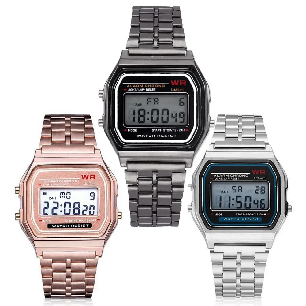 Men's Digital Waterproof LED Quartz Watch