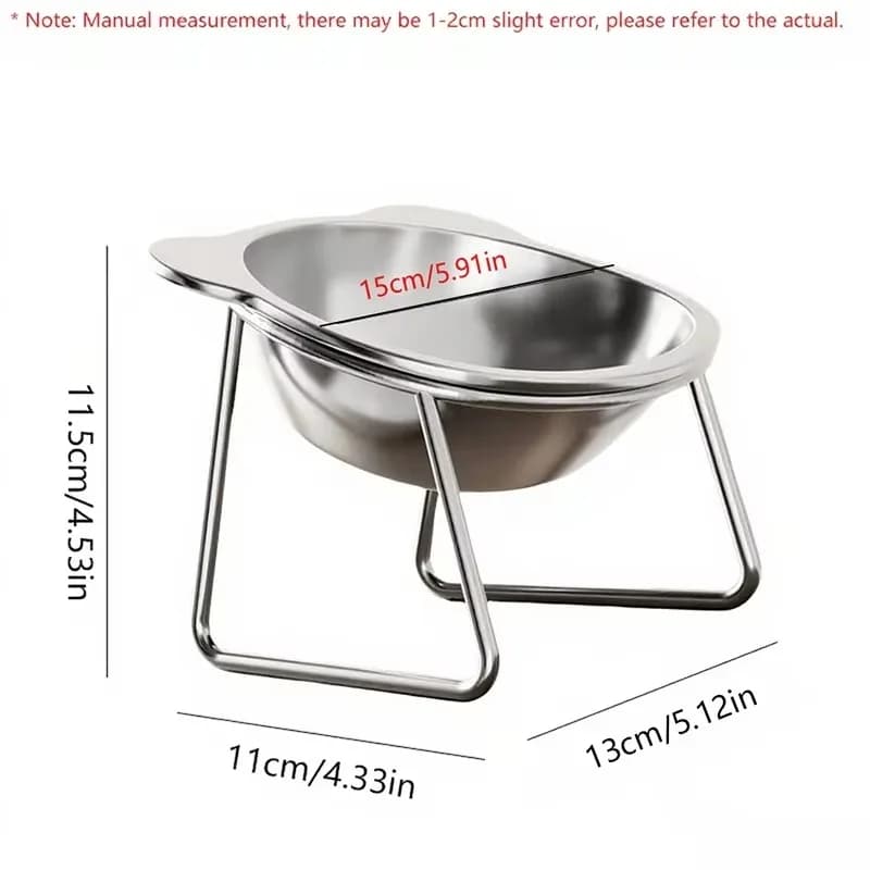 Elevated Tilted Cat and Dog Feeding Bowl