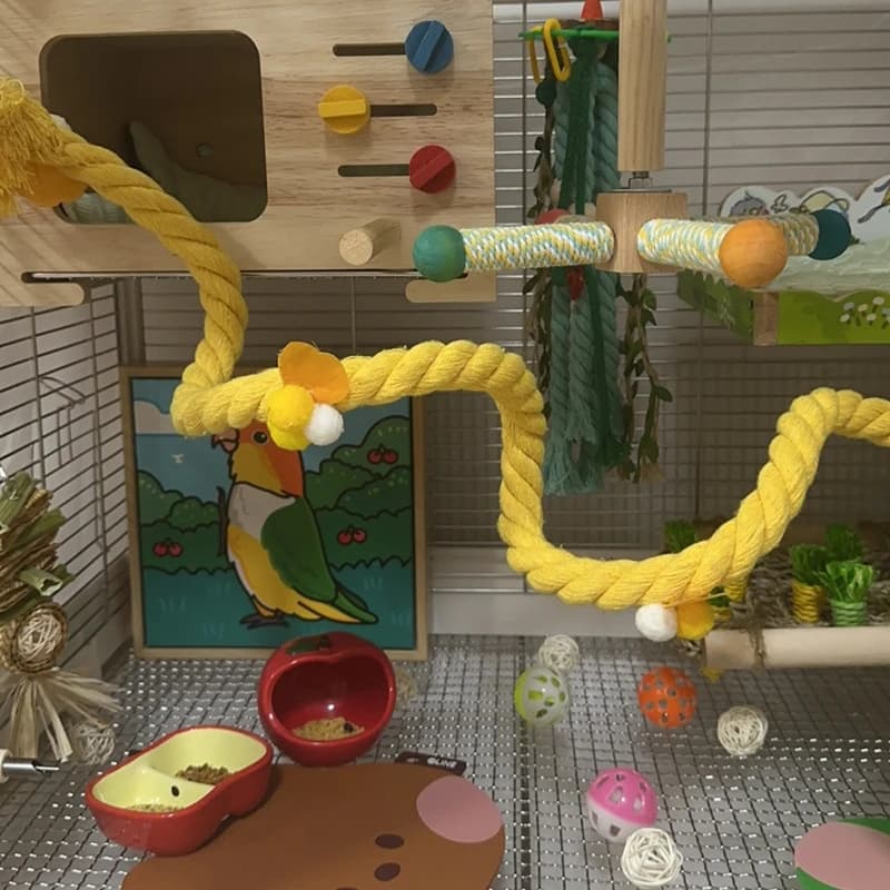 Spiral Rope Perch for Parrots 39 Inches