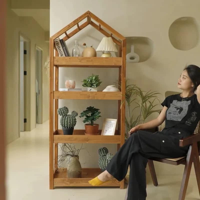Garden Black Plant Stands Wooden Pots Shelf Patio Plant Stands Flower Outside Giardino Arredamento Esterno Terrace Furniture