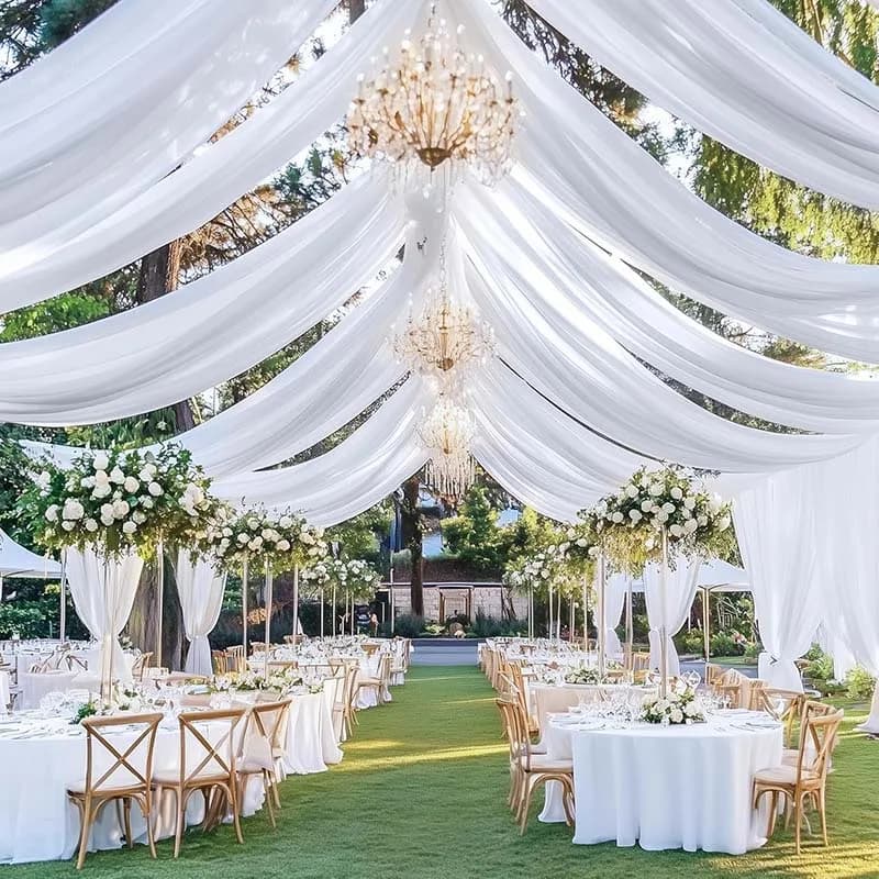 Sheer Chiffon Ceiling Drape Panel