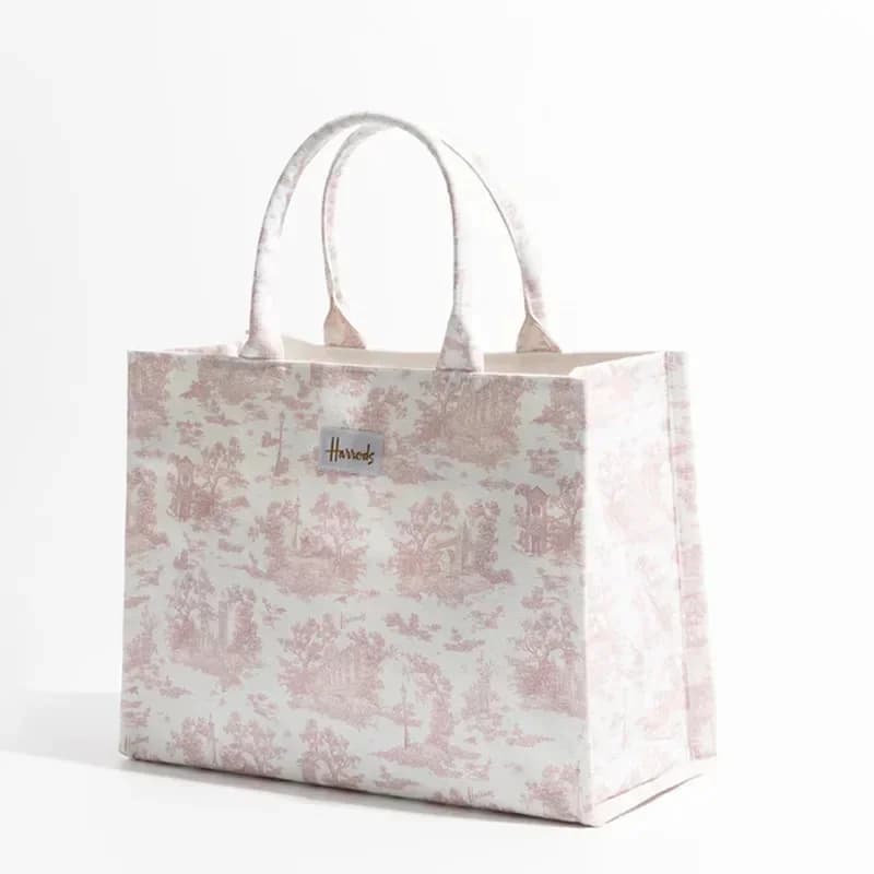 Elegant Floral Canvas Tote Bag