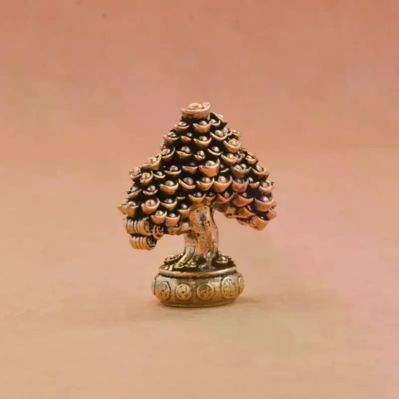 Brass Fortune Tree Tabletop Sculpture