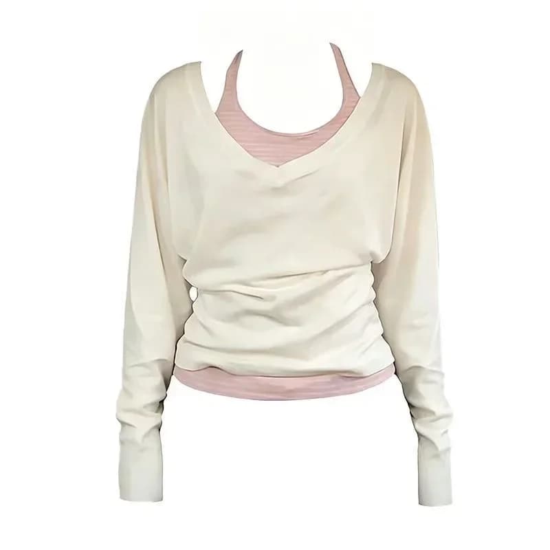 Girls Long Sleeve Pullover Top Y2K Lolita