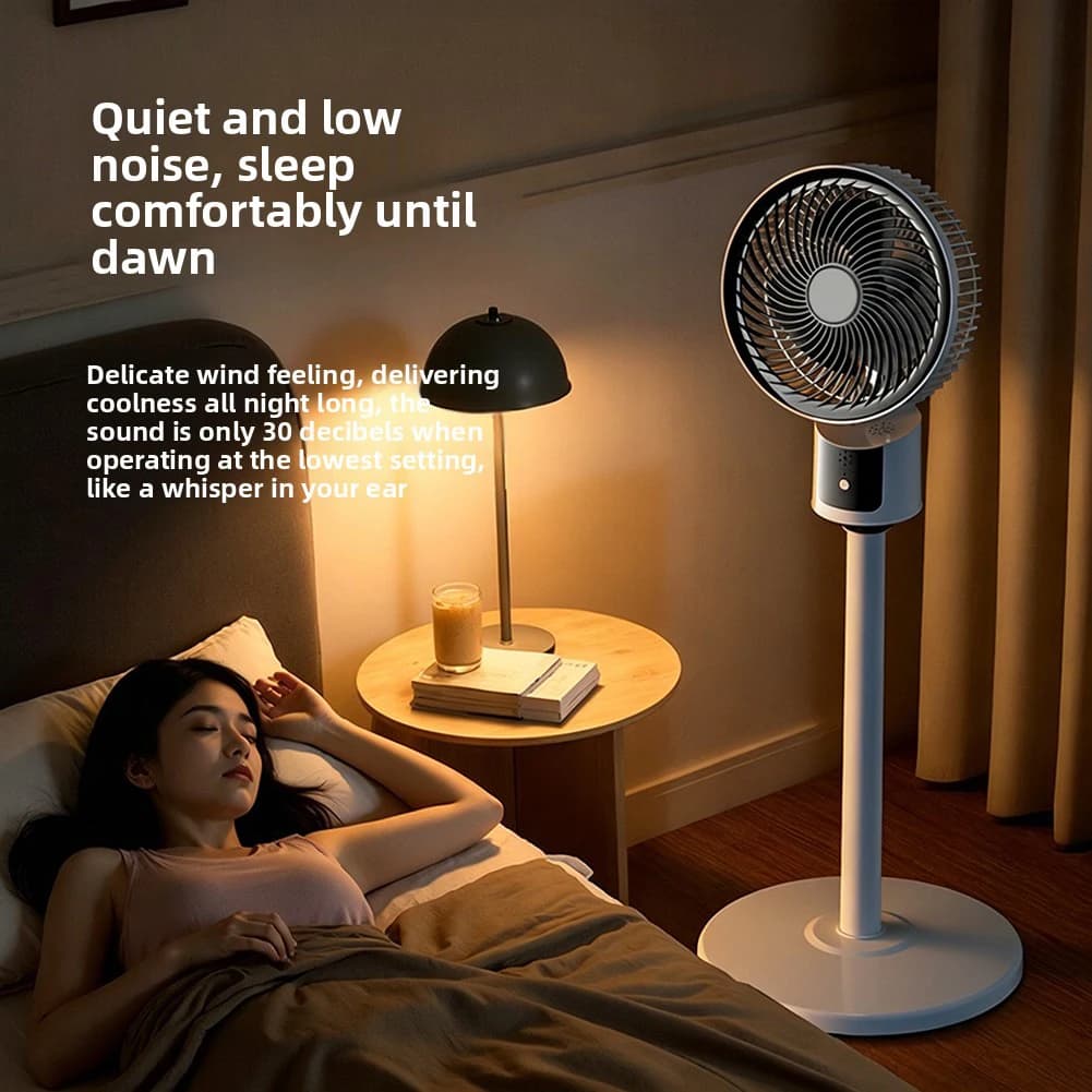 Pedestal Floor Fan with USB Rechargeable Battery