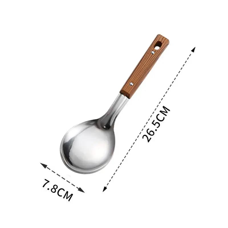Stainless Steel Wok Spatula with Wooden Handle