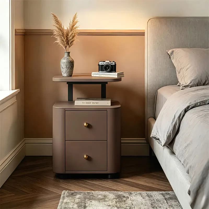 Aesthetic Storage Nightstand Trendy Elegant Bedside Table New Style Functional Nachttisch Home Bedroom Furniture